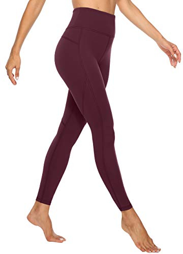 JOYSPELS Sport Leggings Damen, Sporthose Damen Sportleggins Yogahose Cassis M 36-38