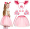 Hifot Kostüm Schwein Set Tutu Rock Schweine Ohren Nase Fliege Schwanz Handschuhe Halloween Kostüme Kinder Mädchen