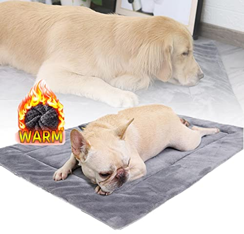 Selbstheizende Decke für Katzen Hunde, Wärme Hundematte Waschebar, Selbstheizende wärmematte für haustiere, Selbstwärmende Katzendecke Hundedecke, Thermodecke Winter Wärmedecke Katzen Hunde,72x48.5 cm
