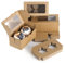 Fippy 50 Stück Cupcake Boxen 2er, Braun Cupcake Muffin Box mit Sichtfenster, Kleine Kuchenboxen Karton Cupcake Schachtel für Muffins Cupcakes Desserts Kuchen