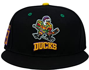 D-5 Mighty Ducks Verstellbare Snapback-Mütze für Männer und Frauen #96 Conway #99 Banks Unisex Hip Hop Baseballkappe, #99 Schwarz, Einheitsgröße