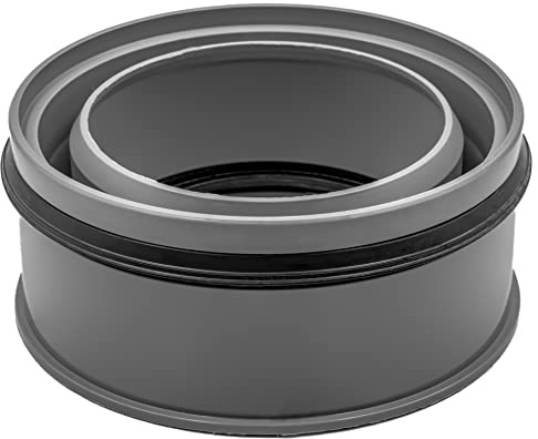 KNM Trade Innen-Reduzierstück DN 160/110 PP Muffenlos Grau | Polypropylen, Rohrverbindung, EPDM-Dichtung, DIBt-konform, Inneninstallation, temperaturbeständig