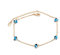 LAYCHEN Bleu Turc Mauvais Œil Perle Cheville Or Argent Couleur Pied Chaîne Cheville Bracelet Réglable pour Femmes Filles Bijoux