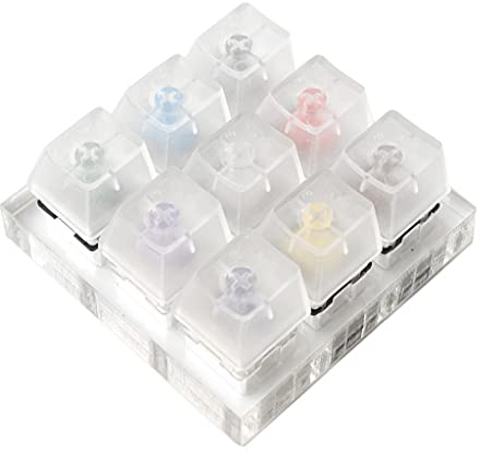 Cherry MX Tester Sampler Mechanische Tastaturen Kailh Box 9 Tasten Testwerkzeug mit Acrylbasis Mechanischer Tastaturtester