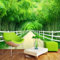 Style Européen 3D Beau Paysage De Forêt Verte Photo Peintures Murales Papier Peint Salon Hôtel Luxe Fond Peinture Murale Décor Peler Et Coller Affiches Murales Auto- 140 (largeur) x 70 (hauteur) cm