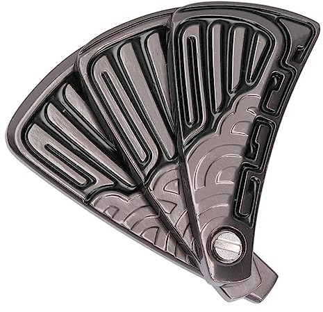 SALALIS Push Slider Fidget Toy Ventilador Plegable Alivio del Estrés Magnético Juguete Háptico de Acero Inoxidable ADHD Focus Ansiedad Alivio del Estrés Juguetes (Negro)