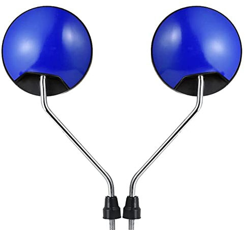 Espejo Motocicleta Espejos Retrovisores Para Patinete Eléctrico De 8mm Con Abrazadera De Montaje Para Manillar De 22mm, Espejos Laterales Redondos Bicicleta Espejo Retrovisor Moto (Color : 2)