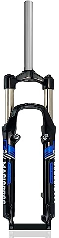ZCXBHD 26 Fourche Suspendue Avant VTT 100mm Voyage Disque De Frein/V Contrôle D'épaule 1 1/8 Tube Droit Fourche en Alliage D'aluminium (Color : Black Blue, Size : 26in)