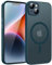 KPPIT iPhone 14 case Compatible with MagSafe,Translucent Matte Back Camera Lens Full Protection Slim Shockproof Phone Cover,Magnetic Case for iPhone 14 6.1-Blue