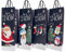 12 Stück Weihnachten Wein Geschenktüte, Weinflaschen-Geschenktüten Mit Griffen, Papier Weintüten, Für Wein Whisky Champagner, Für Weihnachten Partys