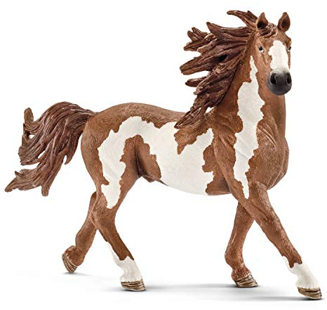 Schleich Farm World | Pinto Hengst 13794 | 4 x 16 x 11 cm | Spielfigur ab 3 Jahren | schleich Bauernhof Spielfigur | detailgetreue Tierfigur | Geschenk für Jungen und Mädchen