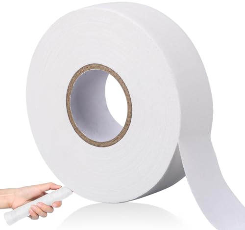 KALIONE Hockey Tape, Anti Slip Hockey Stick Tape 25m × 25mm Self-Adehesive Grip Tape Sports Grips Tape Anti Slip Wear Resistant Stick Tape for Badminton Grip Golf Pole Tennis Racket (White)