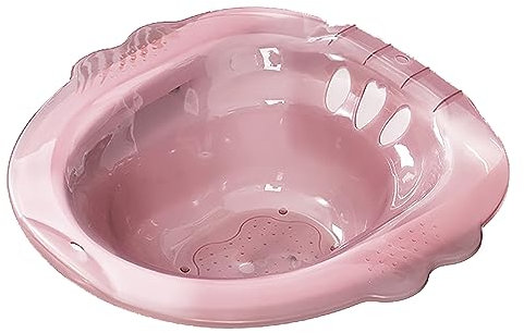 Sitzbad für Toiletten-Hämorrhoiden, Postpartum-Pflege, Postpartum-Pflegebecken, Sitzbäder mit Spülung für schwangere Frauen, passend für die meisten Toilettenformen, Blau, 39 x 39 cm (Rosa 39 x 3