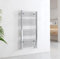 EMKE Chrome Towel Rail Radiator for Bathrooms, 1000 x 500mm Modern Straight Versatile Wall/Floor Mounted Heated Bathroom Radiator