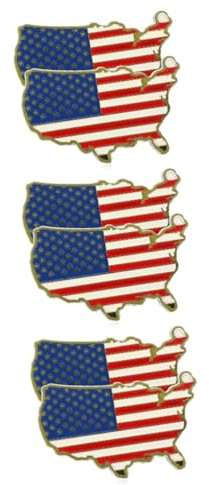 ibasenice 3sets Flag Map Stickers American Flag Stickers for Refrigerator Magnetic Decorations 2pcs*3