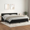 Hommdiy Boxspringbett mit Matratze Schwarz 200x200 cm Samt