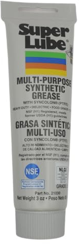 Superlube - Graisse et huile synthétique haute qualité avec PTFE - Excellente protection et lubrification contre la corrosion, rouille et usure. (21030 - Graisse synthétique 85g)