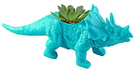 VANZACK Blumentopf Aus Kunststoff Triceratops-Form Mini-sukkulententopf Für Zuhause Und Büro Stilvoller Übertopf Zufällige Farbe