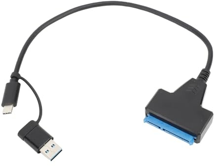 Yanmis Cable SATA a USB, Cable Adaptador SATA Tipo C Acceso Rápido USB 3.1 Gen 2 para Transferencia de Datos HDD/SSD de Disco Duro de 2,5 Pulgadas