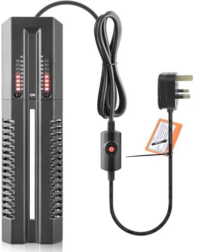 PYPABL 400W Double Tube Aquarium Heater, Adjustable Aquarium Heater with Protective Cover, Sturdy Fish Tank Heater with External Protective Cover, for 150-400L Fresh Water/Saltwater Tank