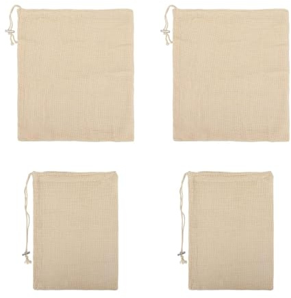 4 Piezas Malla Coccion, para Garbanzos Cocidos, Colador de Tela con Cordón | Reutilizables Red para Cocinar Alimentos, Filtrar Caldo Cocido, , para Cocinar Alimentos, Sopas, Guisos, Garbanzos