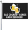 Flagge mit traurigen Country-Songs und kaltem Bier für Zimmerjungs, doppelseitige, personalisierte Flagge, Outdoor-Banner für Partys, 3 x 5 Fuß, Wandteppich mit traurigen Country-Songs und kaltem Bie