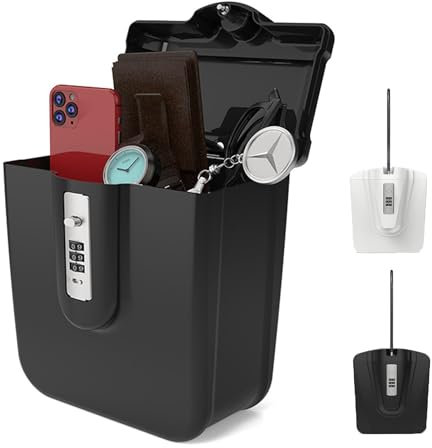 Cassaforte da spiaggia con blocco – Cassaforte da spiaggia con lucchetto a combinazione per oggetti di valore, da viaggio portatile con lucchetto a combinazione, custodia antifurto con codice numerico