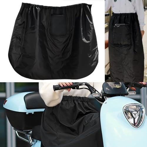 WIYETY Couverture d'Hiver pour Scooter - Protection des Jambes Contre les Intempéries, la Pluie et le Vent - Tapis Universel Noir