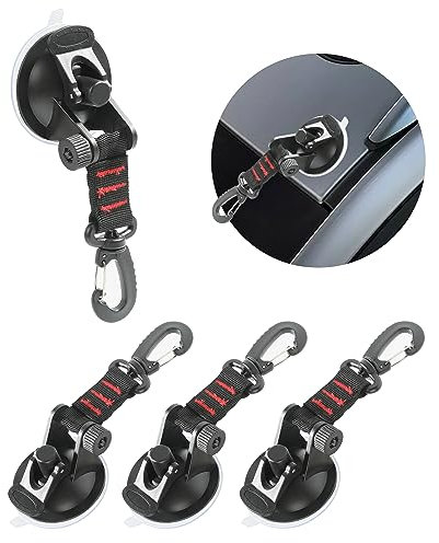 Flaconi 4PCS Saugnapf Auto,Saugnapf Haken,Saugnapf,Saugnapf Haken Camping,Saughaken Extra Stark,Saugnäpfe Mit Haken,Saugnäpfe Camping,Auto-Saugnapfhaken,Geeignet für Auto-Markisen und Wohnmobile