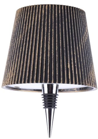 RuiDay Wireless Bottle Lamp, Pleated Pridola, 3 Colors Dimmable Lampshade, Rechargeable Touch Control (Light Brown)