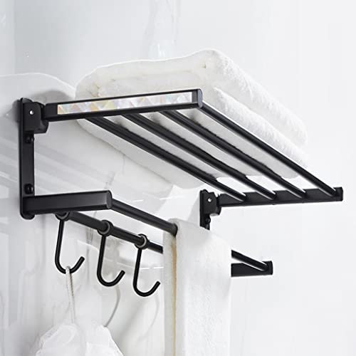 YQZQXWA Schwarzer Badetuchhalter, Heller Badezimmerhandtuchhalter, nordischer Badezimmerständer, Toilette zu Hause/a Innovate