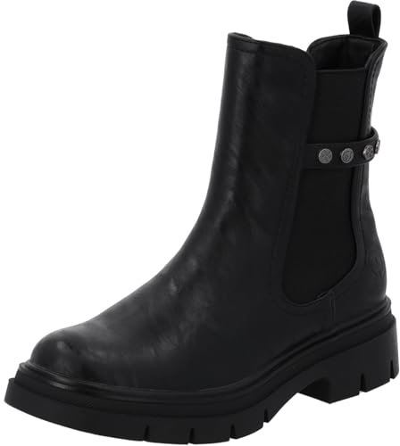Palado Chelsea Boots Damen Trinda by Sila Sahin – modische Stiefeletten - leicht gefütterte Stiefel - elegante Boots Schwarz UK7 - EU40