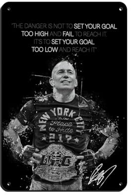 GJHTQLP Georges St-Pierre-Blechschild, Vintage, Metall, Pub, Club, Café, Bar, Zuhause, Wandkunst, Dekoration, Poster, Retro, 20 x 30 cm