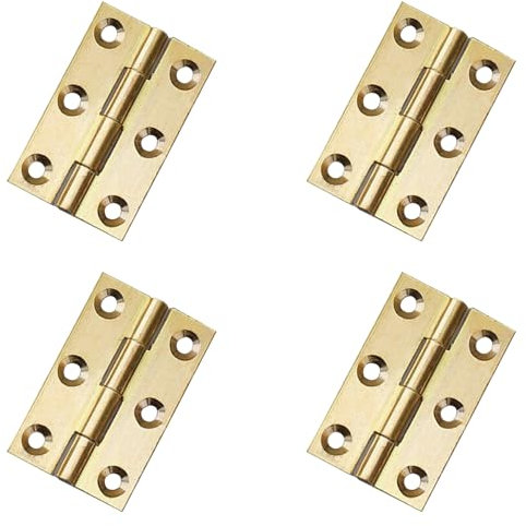 Door Hinges in 4Pcs,Brass Door Hinges,2inch Heavy Duty Folding Hinges,for Gate,Window,Drawer