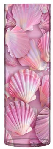 Vase à fleurs rose coquillages 02 - Vase décoratif moderne en plastique incassable pour bureau, maison, réunion