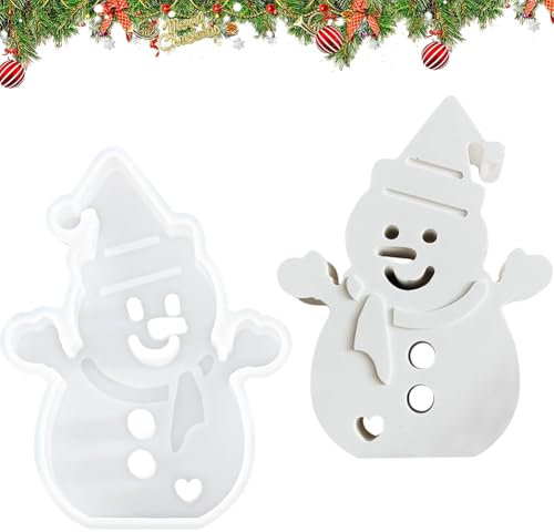 Schneemann Giessformen, Silikonform Weihnachten DIY Gießform Weihnachten Silikonformen Gießformen, DIY Silikonformen Gießform Epoxidharz Formen Weihnachten für Weihnachtsdeko Handwerk