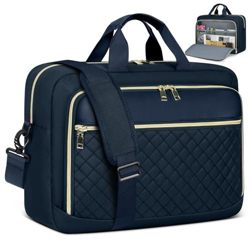NEWHEY Sacoche pour Ordinateur Portable Femme 17.3 Pouces Grand Sac Pc Portable Housse Ordinateur Imperméable Mallette Bandoulière Sacoche Porte Document pour Travail Affaires Université