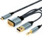 VGA to Micro HDMI Cable 6FT, Uni-Directional VGA to Micro HDMI(Male to Male)