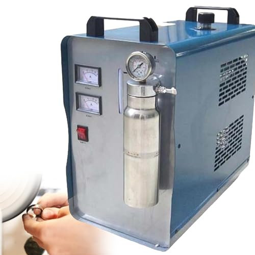 YANGYMM Saldatrice Idrogeno Ossigeno, Generatore di Fiamma Ossigeno Idrogeno, Macchina per Lucidatura a Fiamma, con Pistole Fiamma Ugelli - Saldatrice Acqua Idrogeno per Acrilico Fai da Te,150L/H