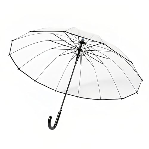 Chesoon Paraguas Transparente Boda Paraguas Burbuja de lluvia Grande 14 costillas POE Superficie de Apertura Automática