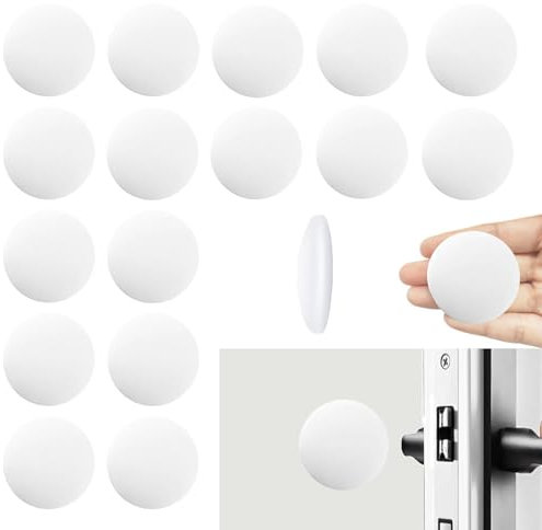 Türstopper Wand Selbstklebend Weiß 16 Stück,Bummsinchen Türklinken Stopper, Wandpuffer mit Klebefolie, Weiße Box-Set für Wand- und Türschutz,Türpuffer zur Lärmdämpfung Verhindern Rutschen und Kratzer
