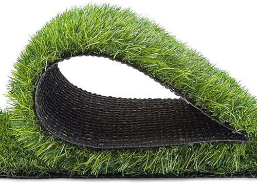 ZGHQHCDRH Gazon synthétique de qualité supérieure de 3 cm d'épaisseur pour Aire de Jeux, Tapis de Gazon synthétique pour décoration paysagère, Gazon Artificiel Durable (100 x 200 cm, Vert)