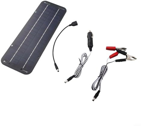 Pannello solare da 30 W, 12 V, kit di manutenzione per batteria, con design policristallino in PET impermeabile IP65, per auto, barca, camper, moto, camper e trattore,