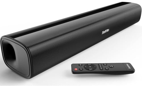 Saiyin 40 Watt Soundbar per TV | Sistema Surround Compatto, Bluetooth 5.3/Ottica/AUX, per PC/Giochi/Proiettori, 17 Pollici