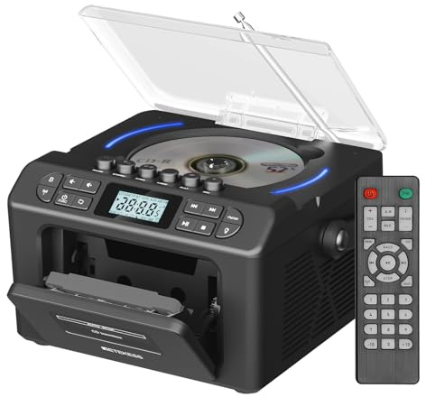 Retekess TR642 Radio Cassette con CD, Reproductor de CD Portátil