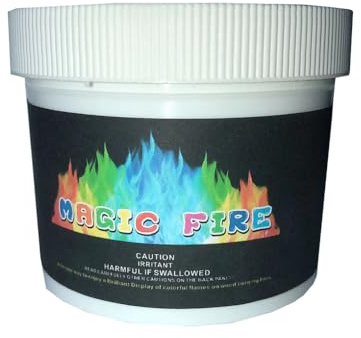 QUXVUIS Magisches Feuer, tragbar, dekorativ, stilvoll, bunt, Ersatz Picknick Kamin, Lagerfeuer, Festival, Partys, Flammenpulver, 250g