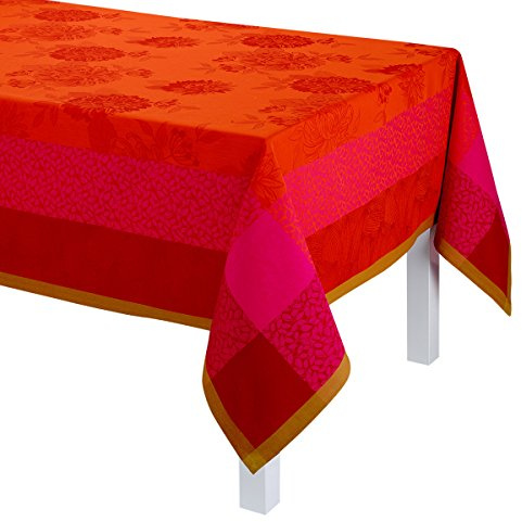 Le Jacquard Francais Tischdecke, gekämmte Baumwolle, Capucine, 175 x 175 x 0,1 cm