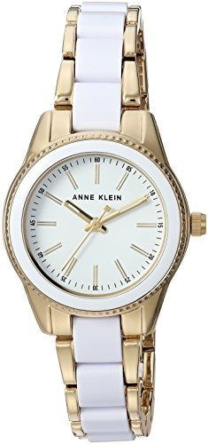 ANNE KLEIN - Orologio da donna con cinturino a bracciale in resina, Bianco