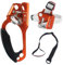 NewDoar UIAA & CE Certified Hand Ascender Rock Climbing Tree Arborist Rappelling Gear Equipment Rope Clamp for 8~13MM Rope-Set Left Orange