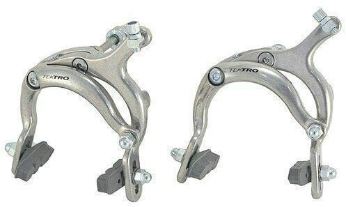 Tektro 900A Road Calipers Brake Set Dual Pivot 72-92mm Nutted Mount, Silver, MH1746
